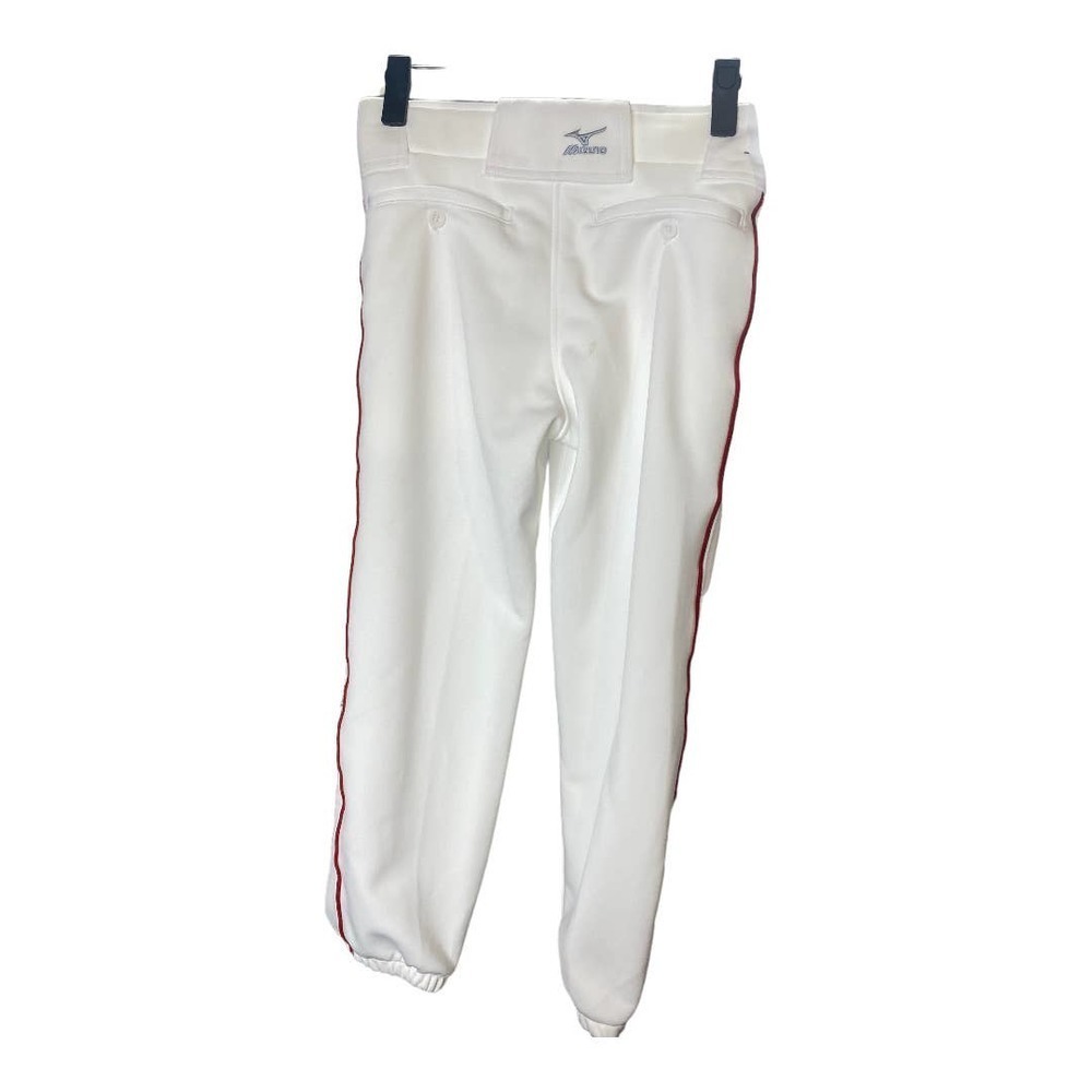 Nwt Mizuno Softball Pants XS Women's White with RED STRIPE Belted Fastpitch